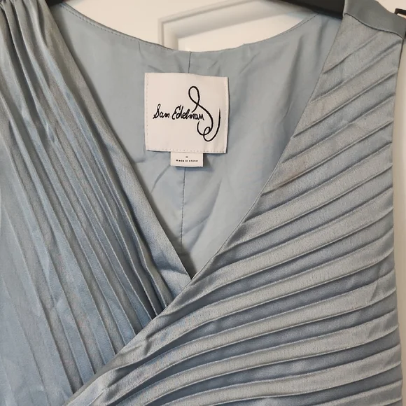 Sam Edelman Elegant Blue Pleated Dress - Picture 4 of 4